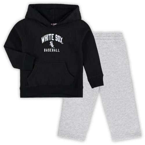 Toddler Chicago White Sox Black/Gray Play-By-Play Pullover Fleece Hoodie & Pants Set