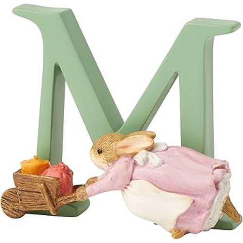 Enesco Beatrix Potter Alphabet Collection Letter M Cecily Parsley Figurine, 2.68 Inch, Multicolor