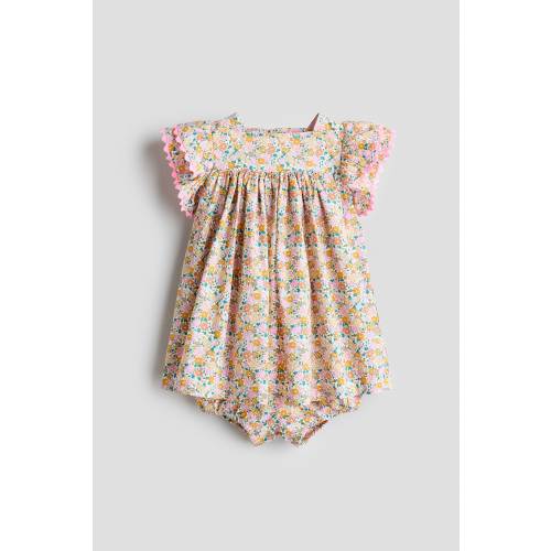 2-PIECE COTTON DRESS AND BLOOMERS SET
