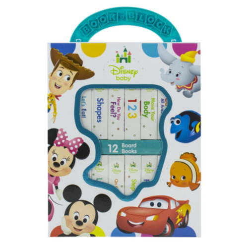 PHOENIX INTL Baby First Library 12 Board Books with Disney Characters