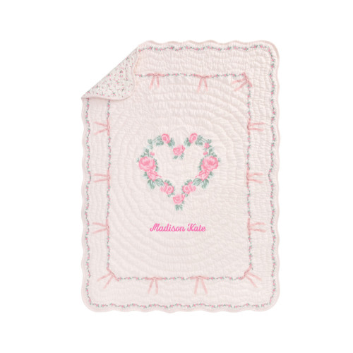 LoveShackFancy Floral Heart Baby Quilt | Pottery Barn Kids
