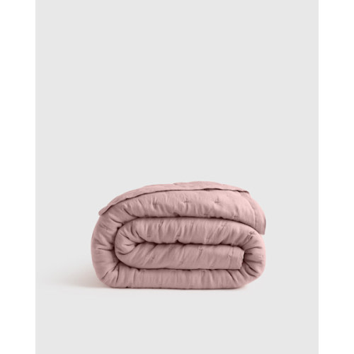 European Linen Dream Quilt in Dusty Mauve
