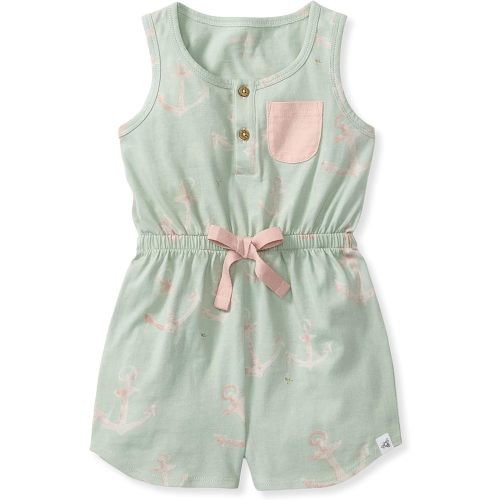 Burt's Bees Baby Baby Girls Romper, 100% Organic Cotton One-piece Shortall and Layette Set Girl Outfit