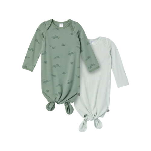 Modern Moments by Gerber Baby Neutral Knotted Gown With Mittens, 2-Pack, Newborn - 0/3 Months