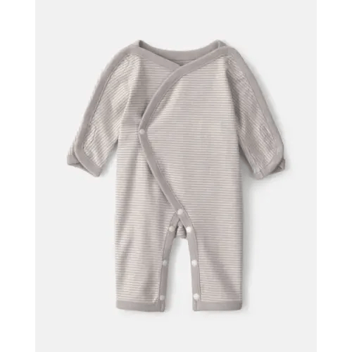 Baby Striped 100% Cotton Sleep & Play Pajama - Grey | Carter's