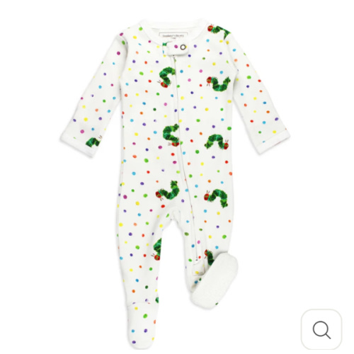 Organic 2-Way Zipper Footie in Caterpillar – L'ovedbaby