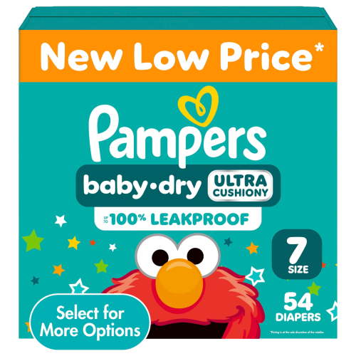 Pampers Baby Dry Baby Diapers Size 7 54 Count Leakproof LockAway Channels