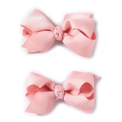 Edgehill Collection Baby Girls 2-Pack Mini Grosgrain Hair Bows