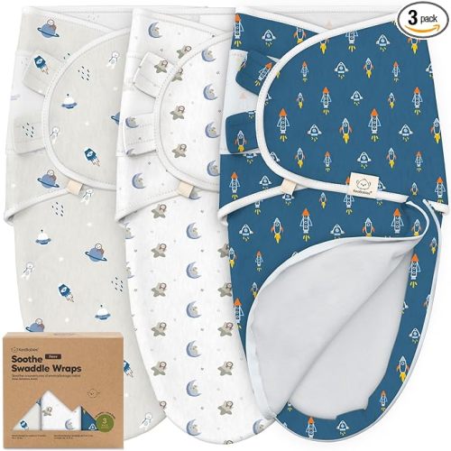 Baby Swaddle Sleep Sacks with Zipper - 3-Pack Swaddles for Newborns 0-3 Months, Infant, Baby Girls, Boys, Soft & Durable Newborn Sleep Sack, Easy Diaper Change Swaddling Blanket (Cosmo, OS)