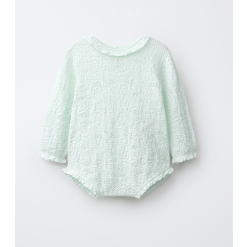 COTTON AND SILK KNIT BODYSUIT