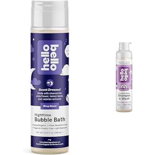 Hello Bello Baby Bubble Bath & Shampoo Bundle - Sleep Sweet & Lavender Scents, Gentle Formulas, 10 fl oz Bottles