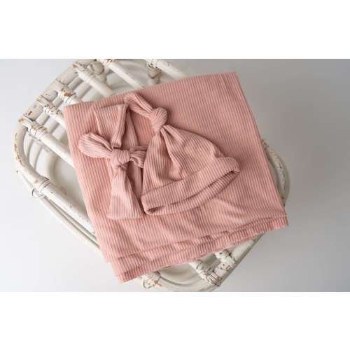 Ribbed Jersey Swaddle - Blossom Pink