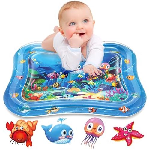Infinno Inflatable Tummy Time Water Mat, Baby Sensory Toys 3-24 Months