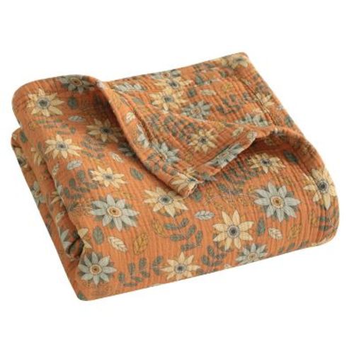 4-Layer Muslin Cotton Toddler Blanket, Soft & Skin-Friendly Swaddle Blanket for Nursery & Crib - NTBAY