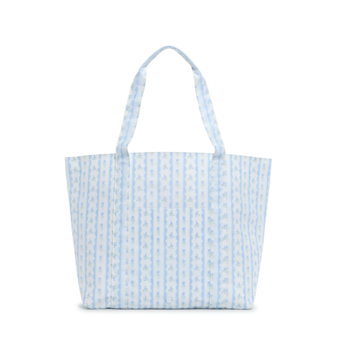 Jumbo Tote, Ribbon Floral Blue