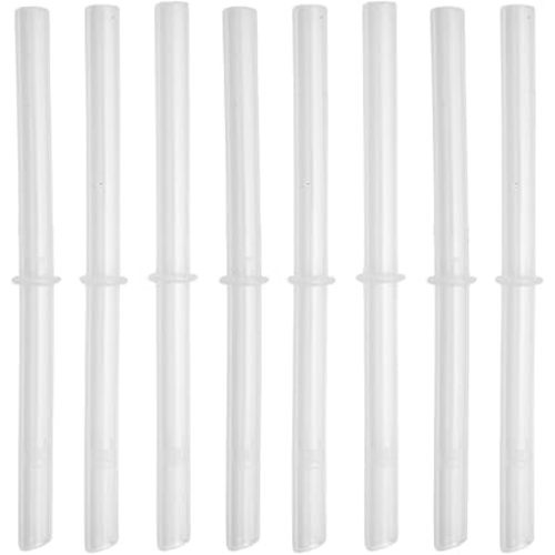 Elk and Friends Kids/Toddler 6.3" Silicone Clear Straws + Stoppers | 8pk