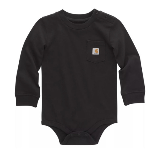 Carhartt Baby Unisex Long-Sleeve Pocket Bodysuit, 3M,Black at Tractor Supply Co