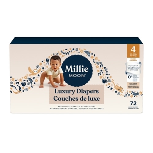 Millie Moon Millie Moon Luxury Diapers, Size 4, 72 Count | Shoppers Drug Mart