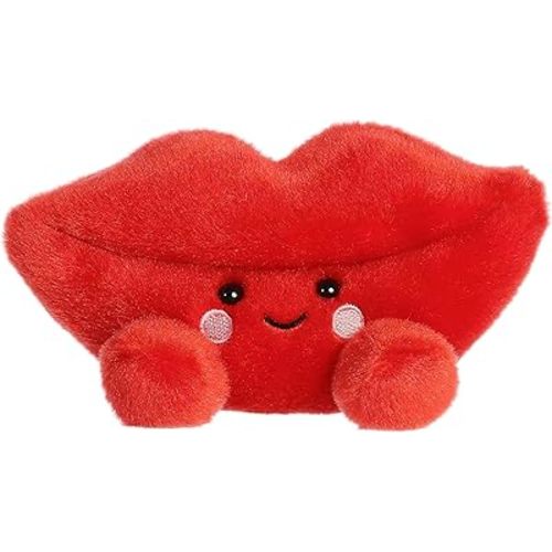 Aurora® Adorable Palm Pals™ Kissie Lips™ Stuffed Animal - Fun Seasonal Plush for Kids and Adult Collectors - Perfect for Decorating Rooms and Valentine's Day - Red 3 Inches