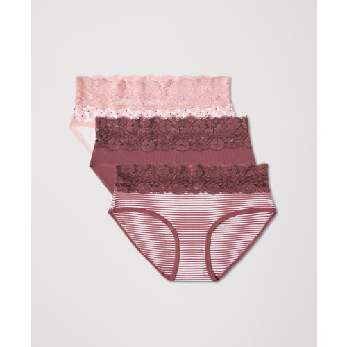 Women’s Lace Waist Brief 3-pack made with Organic Cotton | Pact