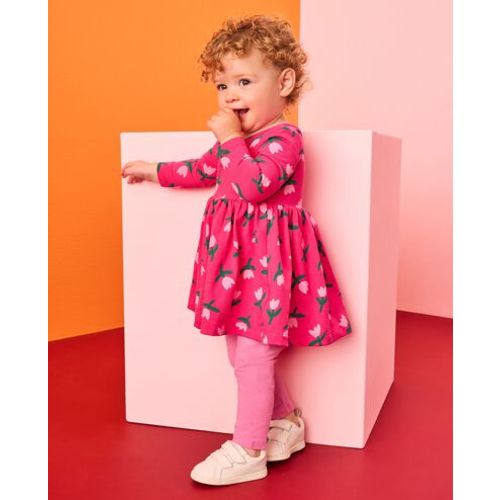 Baby Long Sleeve Skater Dress & Leggings Set