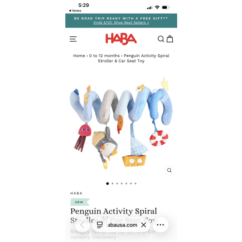 Penguin Activity Spiral Stroller & Car Seat Toy– HABA USA