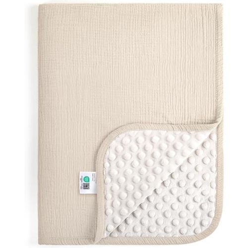 Baby Blankets for Newborn Muslin: Thermal-Cotton Receiving Blanket, 30"x40" (Ivory)
