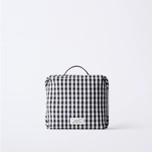 CHECKERED TOILETRY BAG