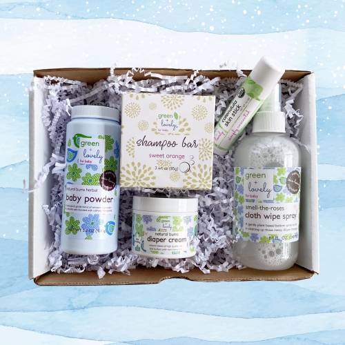 BABY SKIN CARE Box, Gift Set /// Newborn Gift, Baby Shower Gift, New Baby Set, Diaper Cream, Natural Baby Powder, Spa Gift Box, For Her