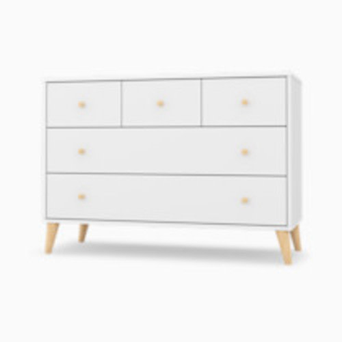 dadada Austin 5-Drawer Dresser - White/Natural