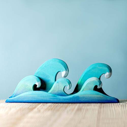 Montessori Wooden Water Waves Toy with Safe Paint | Non-Toxic