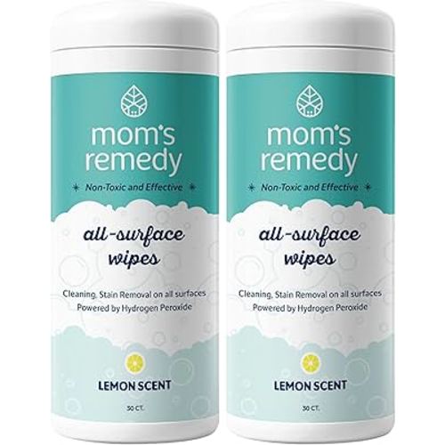 MOMREMEDY Hydrogen Peroxide Cleaning Wipes | All Purpose Cleaner and Stain Remover | Multipurpose for Home, Kitchen, Bathroom, All Surfaces | Non-Toxic