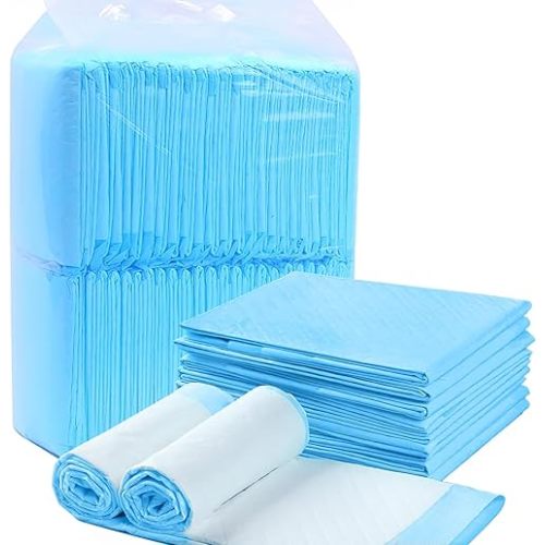 Disposable Underpads Disposable Changing Pads 100 Pack Waterproof Diaper Changing Pad Breathable Underpads Bed Table Protector Mat Super Absorbent Protection Liquid, Urine & Accidents, 17.8x13 Inches