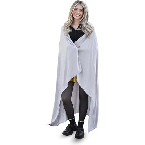 Luxury Cooling Travel Blanket - Stretchy, Lightweight Soft & Breathable Shawl Wraps for Women