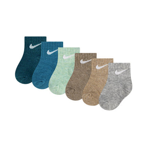 Baby and Toddler Boys' and Baby Girls' Swoosh Ankle Socks, 6-Pack