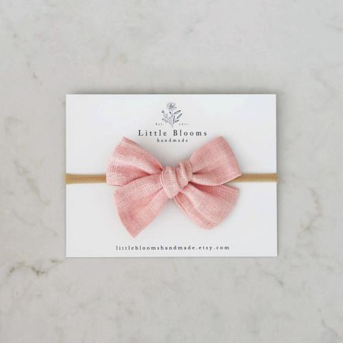 Linen Bow Headband