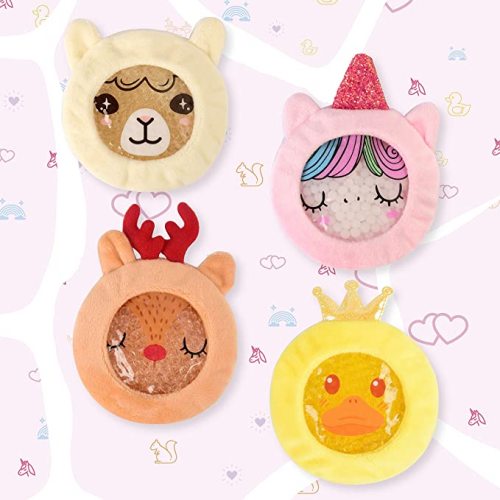 Boo Boo Kids Ice Packs with Ultra Soft, Fun Sleeves | Hot & Cold Therapy Reusable Packs for Injuries (4-Pack, Unicorn)