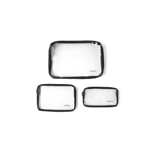 Clear Travel Pouches 3 Piece Set