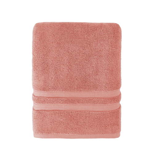 Mainstays Performance Cotton Bath Sheet, Oversized Super Soft Quick Dry Fade Resistant, Solid Teracotta