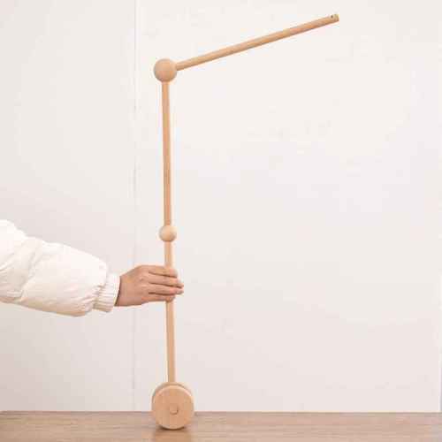 Natural Wood Baby Crib Arm