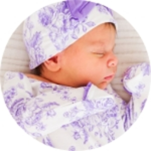 Ruffle Knotted Sleep Gown & Hat Set