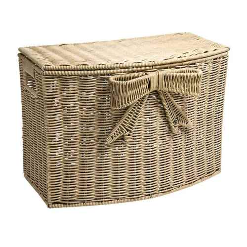 Grey Lacey Resin Bow Trunk, Medium