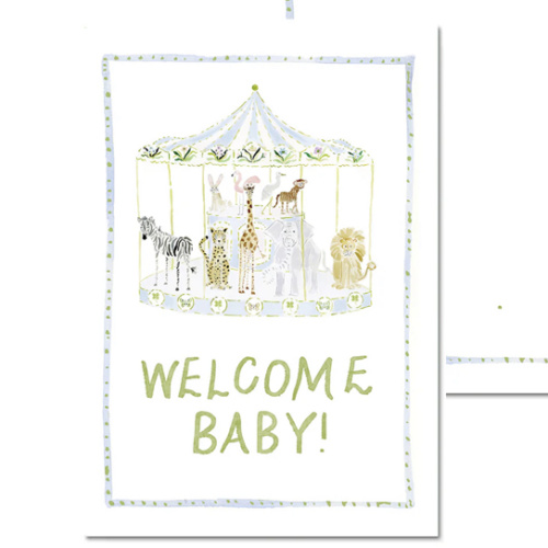 Baby Milestone Cards: Menagerie Blue Set