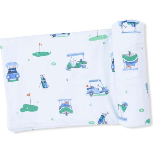 Vintage Golf Carts Blue - Swaddle Blanket