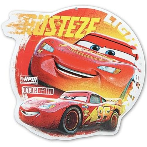Disney Pixar Cars Luigi's Casa Della Tires Metal Wall Sign - Fun Cars Decoration for Kids' Bedroom or Garage