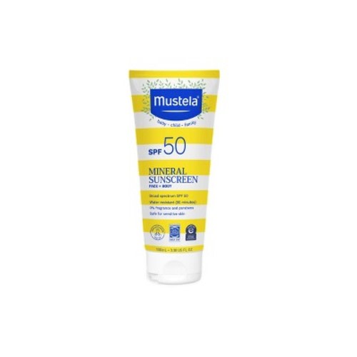 Mustela Fragrance Free Mineral Baby Sunscreen Lotion SPF 50 - 3.38 fl oz