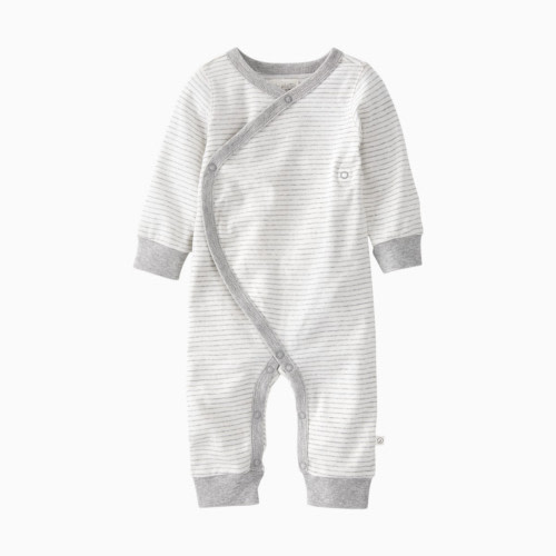 Carter's Little Planet Organic Cotton Wrap Sleep & Play Pajamas in Stripes - Multi Gray Stripe, Newborn