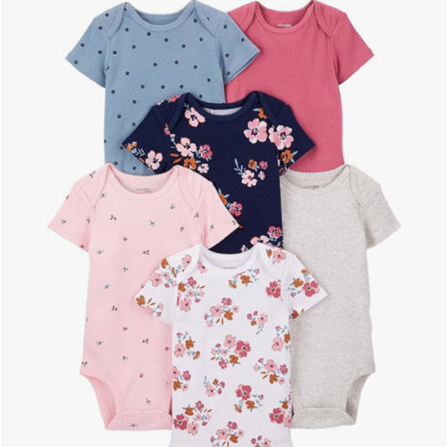Simple Joys by Carter's Baby Girls 6 Pack Short Sleeve Bodysuit