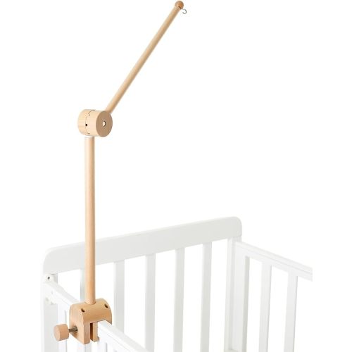Mobile Arm for Crib, Wooden Baby Mobile Hanger with Anti-Slip Design, Crib Mobile Holder for Hanging Baby Plush Toys as Nursery Decoration (Only Arm)