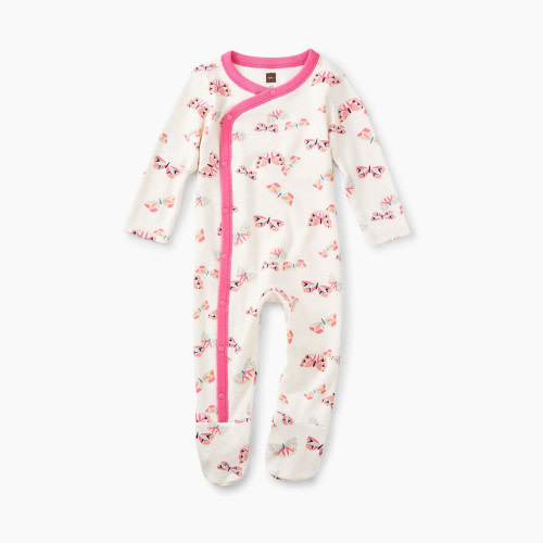 Tea Collection Footed Romper - Flutterby, 3-6 Months